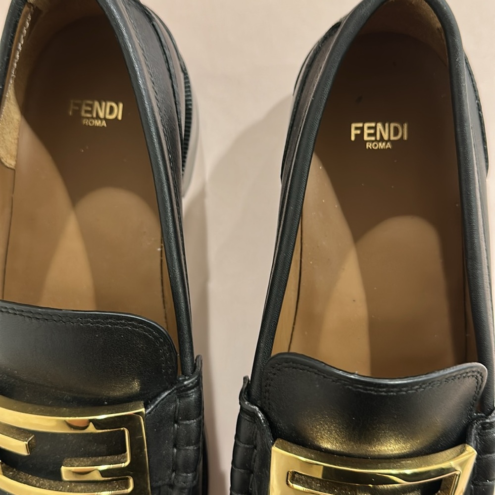 FENDI  Baguette Calfleather Loafers - Picture 7 of 10